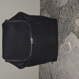 Loewe Black Leather Backpack